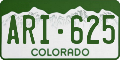 CO license plate ARI625