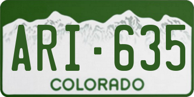 CO license plate ARI635