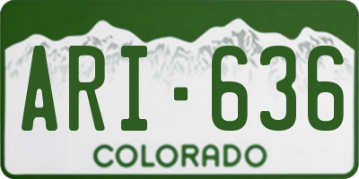 CO license plate ARI636