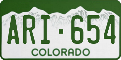CO license plate ARI654
