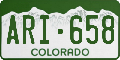 CO license plate ARI658