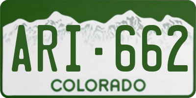 CO license plate ARI662