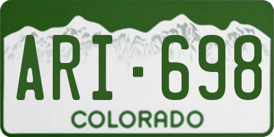 CO license plate ARI698