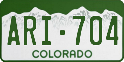 CO license plate ARI704