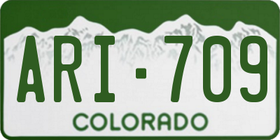 CO license plate ARI709