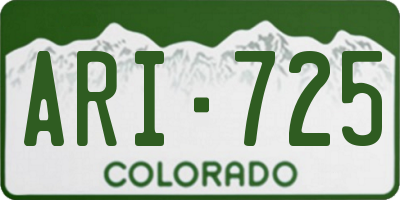 CO license plate ARI725