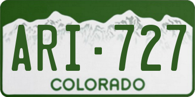 CO license plate ARI727