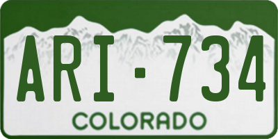 CO license plate ARI734
