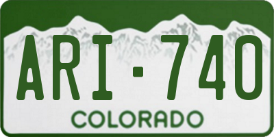 CO license plate ARI740