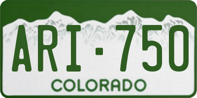 CO license plate ARI750