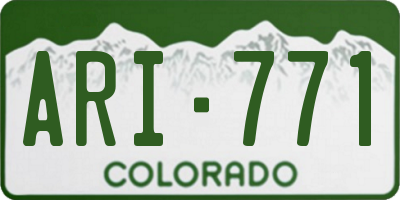 CO license plate ARI771