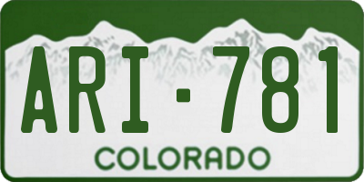 CO license plate ARI781