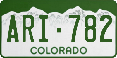 CO license plate ARI782