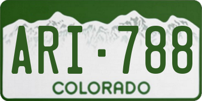 CO license plate ARI788