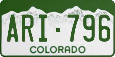 CO license plate ARI796
