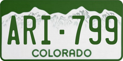 CO license plate ARI799