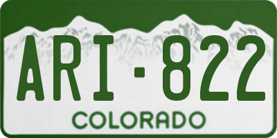 CO license plate ARI822