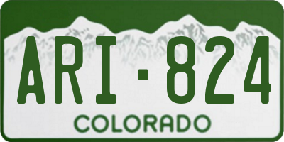 CO license plate ARI824
