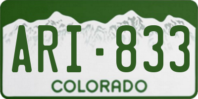CO license plate ARI833