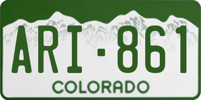 CO license plate ARI861
