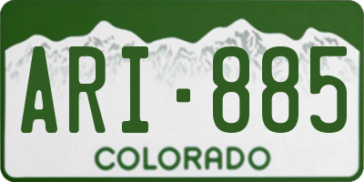 CO license plate ARI885