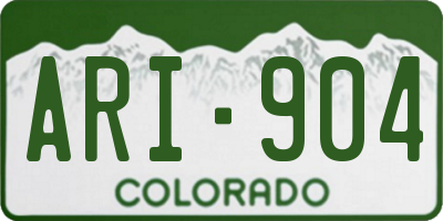 CO license plate ARI904