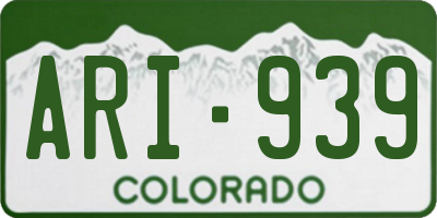 CO license plate ARI939