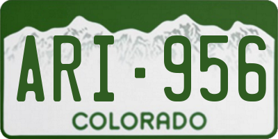 CO license plate ARI956