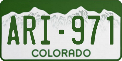 CO license plate ARI971