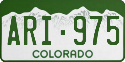 CO license plate ARI975