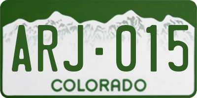 CO license plate ARJ015