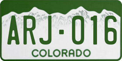 CO license plate ARJ016