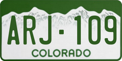 CO license plate ARJ109