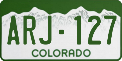 CO license plate ARJ127