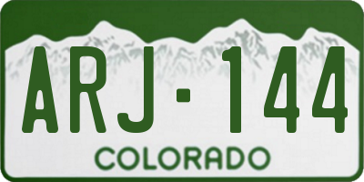 CO license plate ARJ144