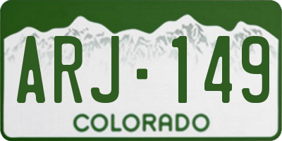 CO license plate ARJ149