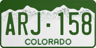 CO license plate ARJ158