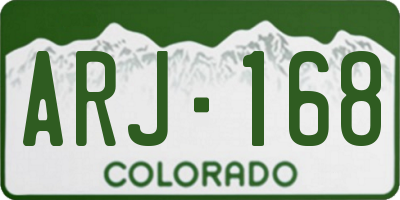 CO license plate ARJ168