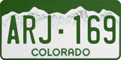 CO license plate ARJ169