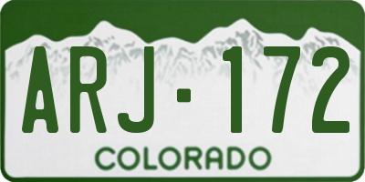 CO license plate ARJ172