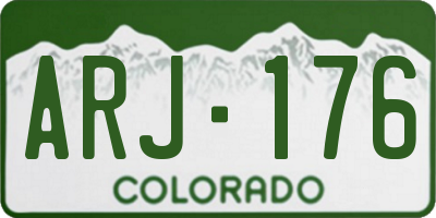 CO license plate ARJ176