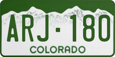 CO license plate ARJ180