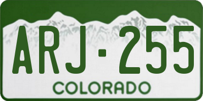 CO license plate ARJ255