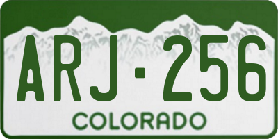 CO license plate ARJ256