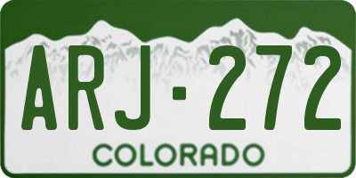 CO license plate ARJ272