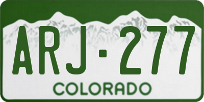CO license plate ARJ277