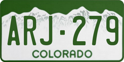 CO license plate ARJ279