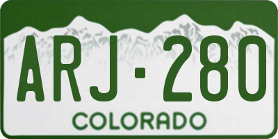 CO license plate ARJ280