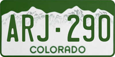 CO license plate ARJ290