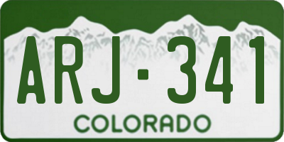 CO license plate ARJ341